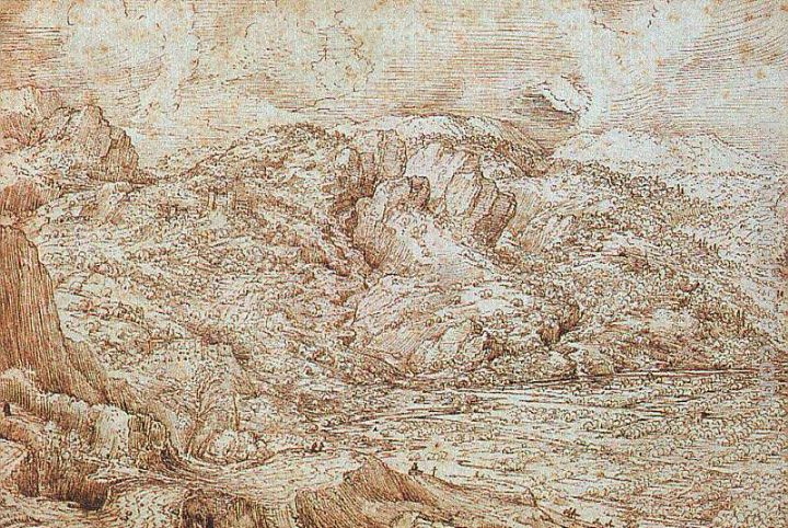Pieter the Elder Bruegel Landscape of the Alps
